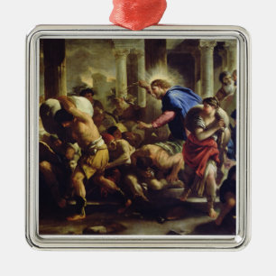 Christ Driving the Merchants from the Temple Metal Tree Decoration