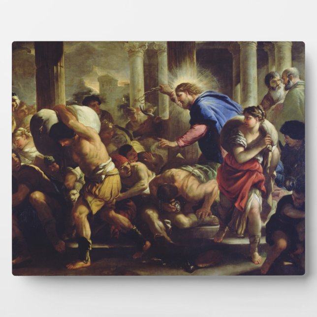 Christ Driving the Merchants from the Temple Plaque (Front)