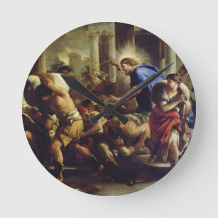 Christ Driving the Merchants from the Temple Round Clock
