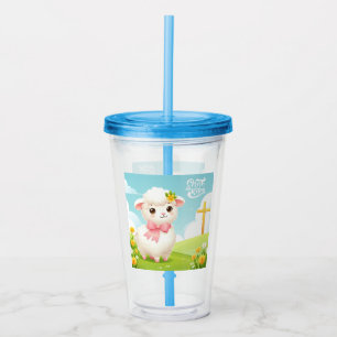 Christ/Easter/lamb/cross Acrylic Tumbler