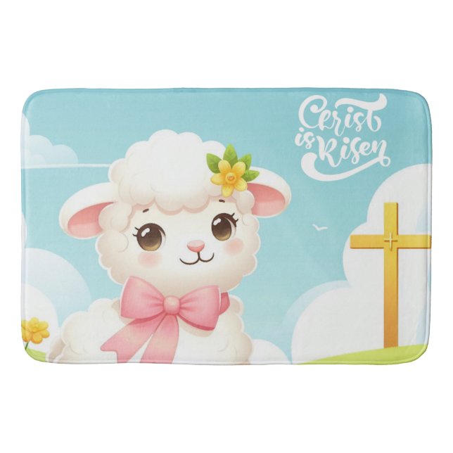 Christ/Easter/lamb/cross Bath Mat (Front)