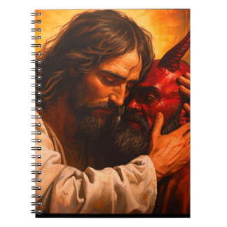 Christ Embracing Lucifer Notebook