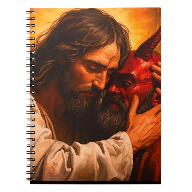 Christ Embracing Lucifer Notebook  (Front)