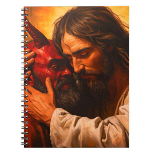Christ Embracing Lucifer Notebook