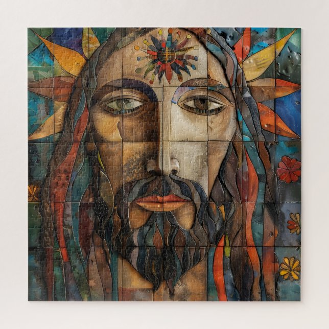 Christ Folk Mosaic Jigsaw Puzzle (Vertical)