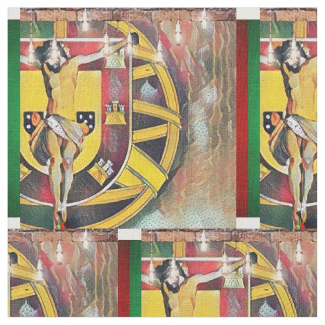 Christ for Portugal Fabric (Close Up)