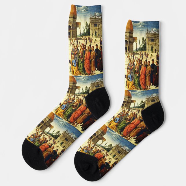 Christ Giving the Keys to Saint Peter Socks (Left)