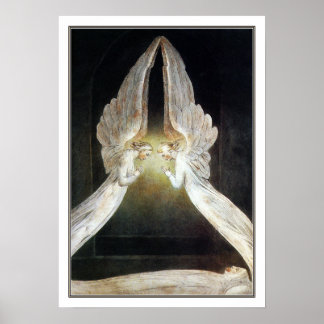 Christ Guarded by Angels by William Blake Poster