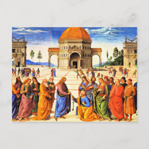 Christ Handing the Keys to St. Peter, fine art Postcard