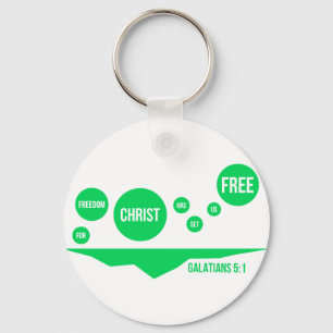 Christ Has Set Us Free - Galatians 5:1 Key Ring