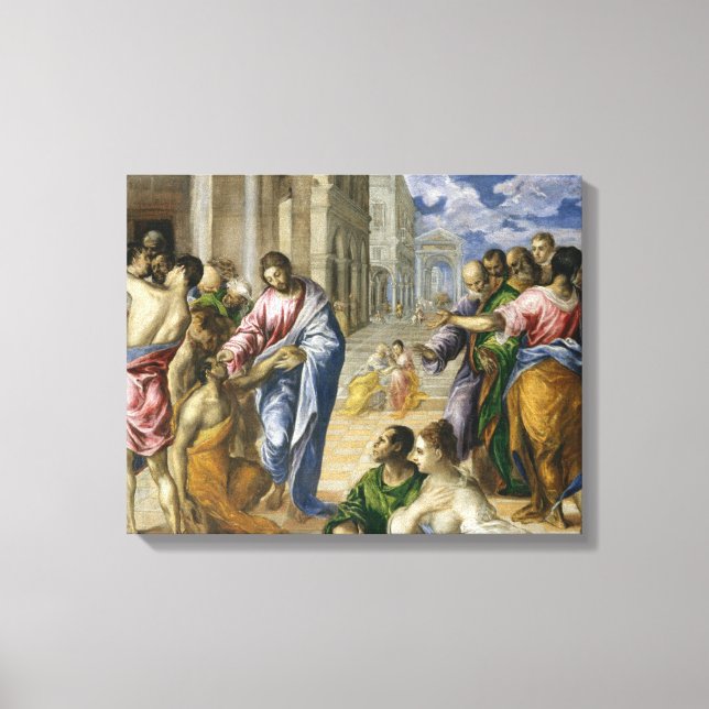 Christ Healing the Blind Canvas Print (Front)