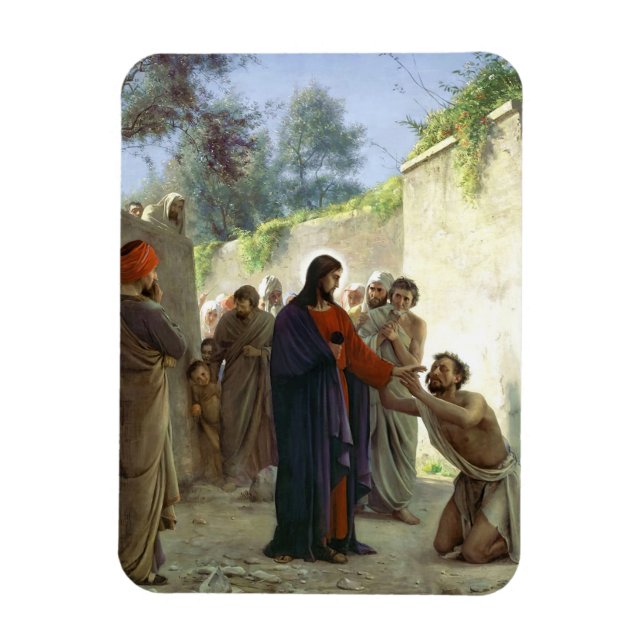Christ Healing the Blind Man Magnet (Vertical)