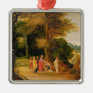 Christ Healing the Blind Man Metal Tree Decoration