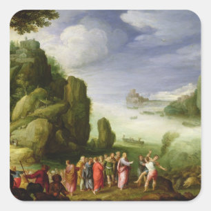 Christ Healing the Possessed of Gerasa, 1608 Square Sticker