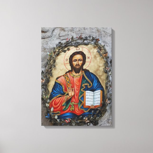 Christ Icon Cave drawing Canvas Print (Front)