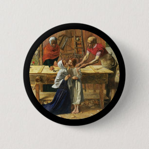 Christ in His Father's Carpenter Shop 6 Cm Round Badge