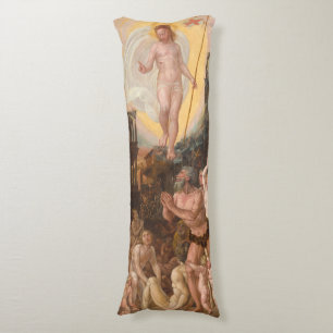 Christ in Limbo - Hans Mielich Fine Art Body Cushion