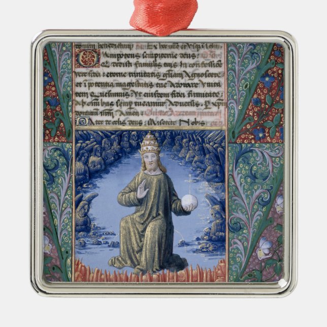 Christ in Majesty Metal Tree Decoration (Front)
