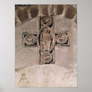 Christ in majesty with symbols of the poster