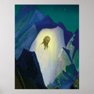 “Christ in the Desert” by Nicholas Roerich Poster