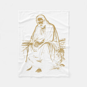 Christ in the Desert Jesus Prayer Christian Faiths Fleece Blanket