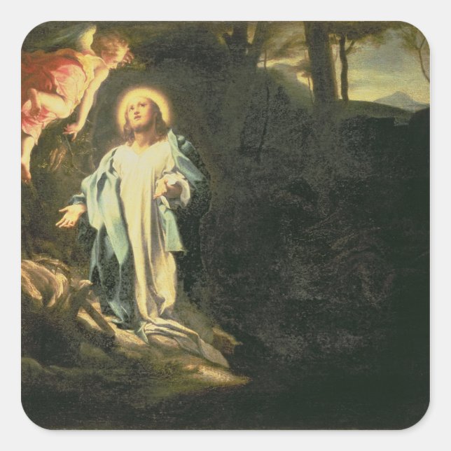 Christ in the Garden of Gethsemane 3 Square Sticker (Front)