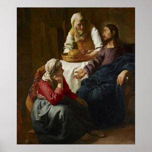 Christ in the House of Martha and Mary by Vermeer Poster