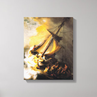 Christ in the Storm on Sea of Galilee- Rembrandt Canvas Print