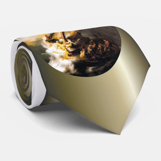 Christ in the Storm on Sea of Galilee- Rembrandt Tie (Rolled)
