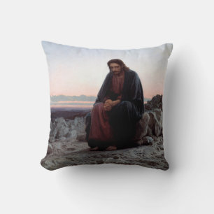 Christ in the Wilderness, Ivan Kramskoi Cushion