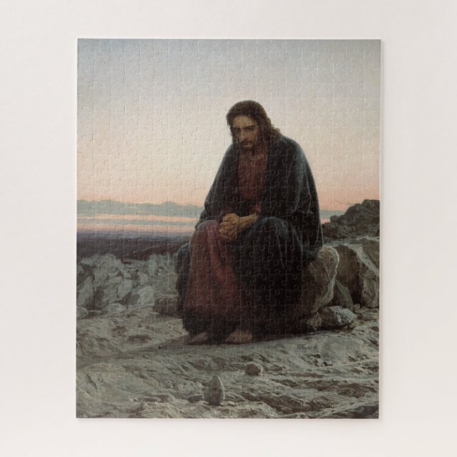 Christ in the Wilderness - Ivan Kramskoy  Jigsaw Puzzle (Vertical)