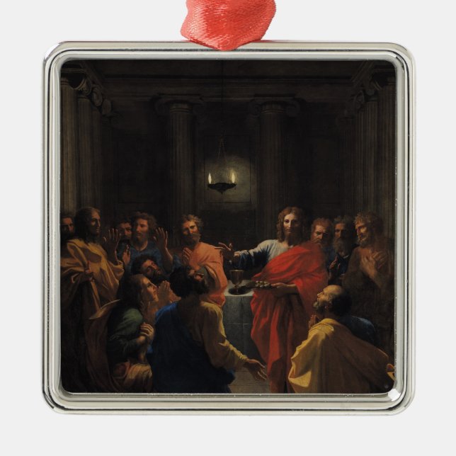 Christ Instituting the Eucharist Metal Tree Decoration (Front)