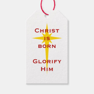 Christ is born! Christmas gift tag