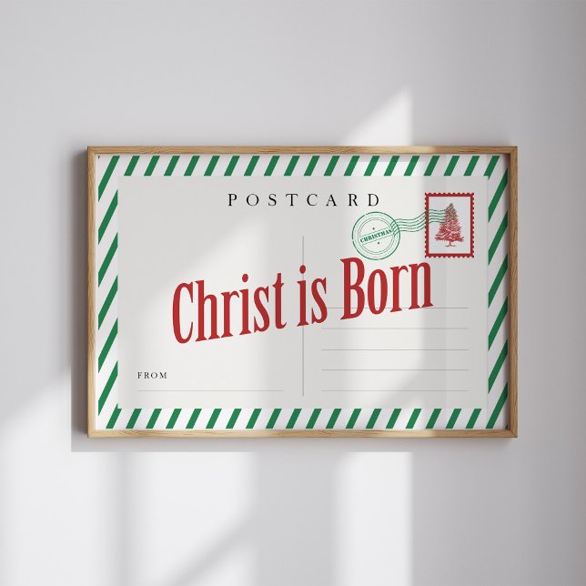 Christ Is Born Christmas Postcard Poster (Creator Uploaded)