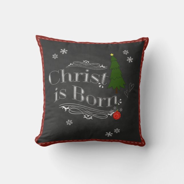 Christ is Born Pillow (Front)