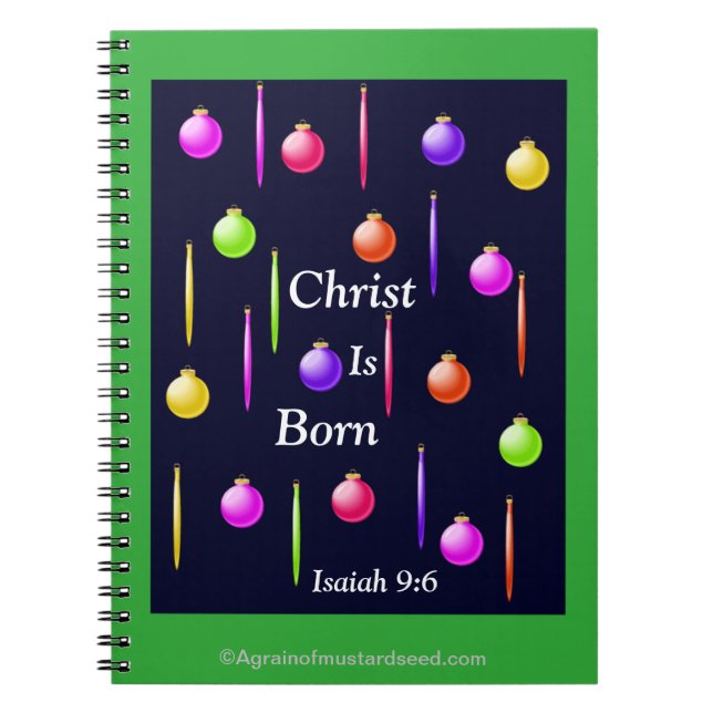 Christ Is Born Spiral Notebook (Front)