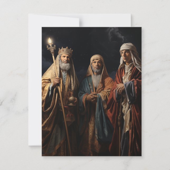 Christ is born! Three wisemen greeting card (Front)