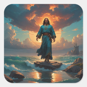 Christ is Coming Square Sticker