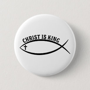 Christ Is King 6 Cm Round Badge