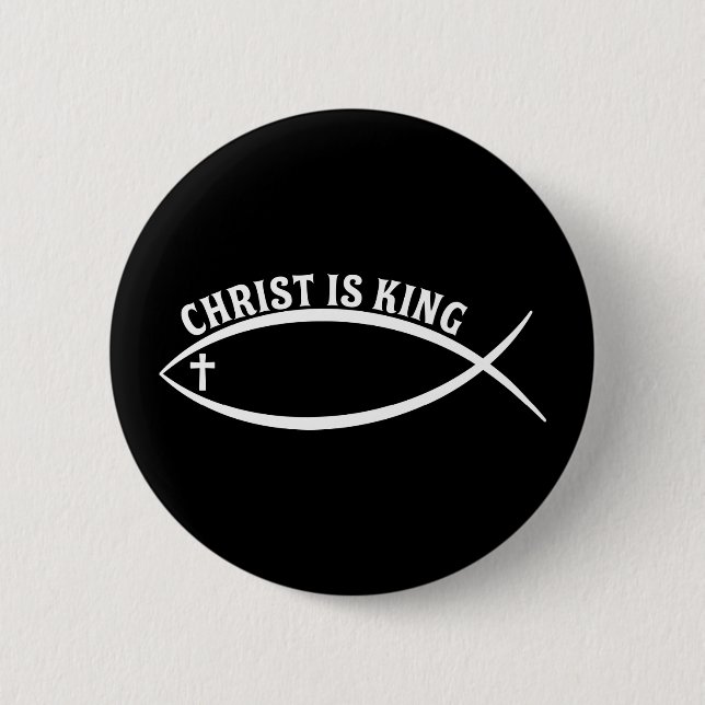 Christ Is King 6 Cm Round Badge (Front)
