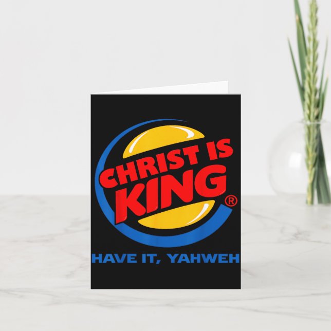 Christ is King Christian Jesus Card (Front)