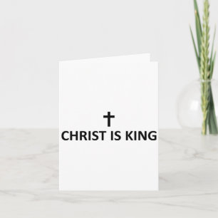 Christ Is King Subtle Minimal Christian Faith Reli Card