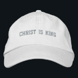 Christ Is King with cross Embroidered Hat<br><div class="desc">Embroidered Christ is King on front.</div>