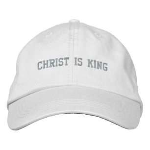 Christ Is King with cross Embroidered Hat