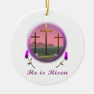 Christ is Risen  Ceramic Tree Decoration