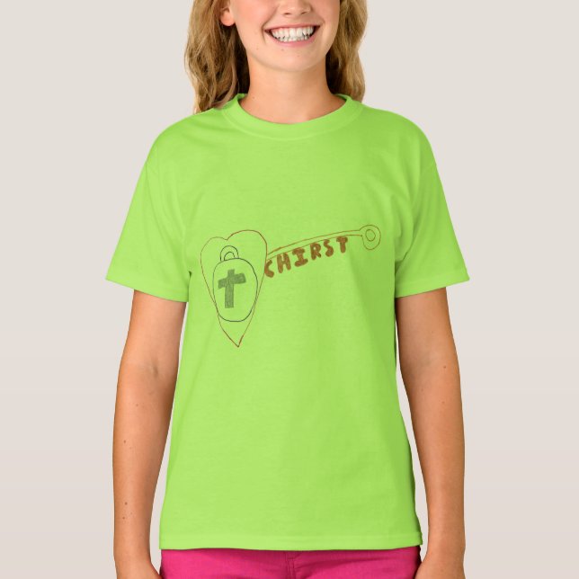 Christ is the Key  Girls' Basic T-Shirt (Front)