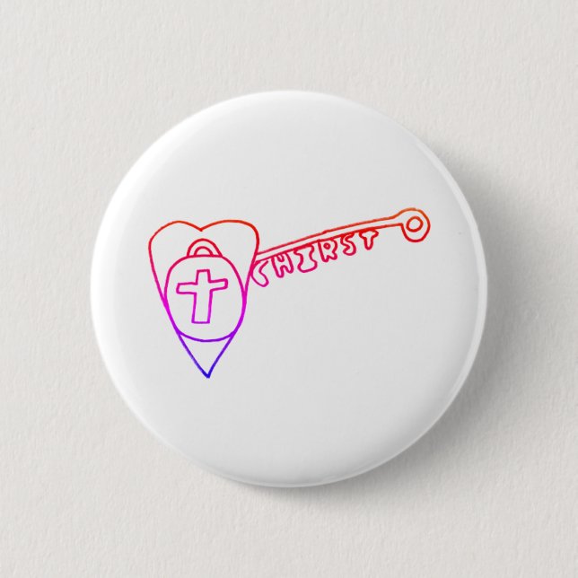 Christ is the Key Round Badge (Front)