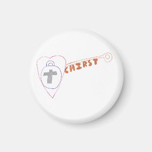 Christ is the Key Round Magnet