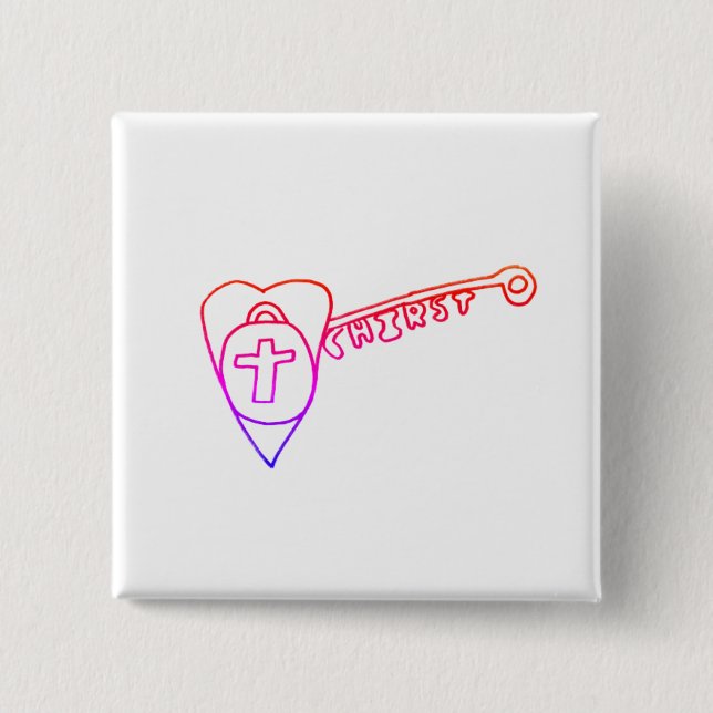 Christ is the Key Square Badge (Front)