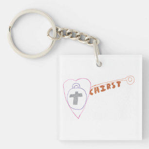 Christ is the Key Square Key Ring